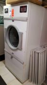 American Dryer Corp, model ADC 50D, SN 322020 FB, commercial gas dryer, 115 volt, 12 amp, 1 ph, 150,