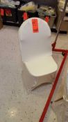 Lot of (228) ivory spandex chair covers