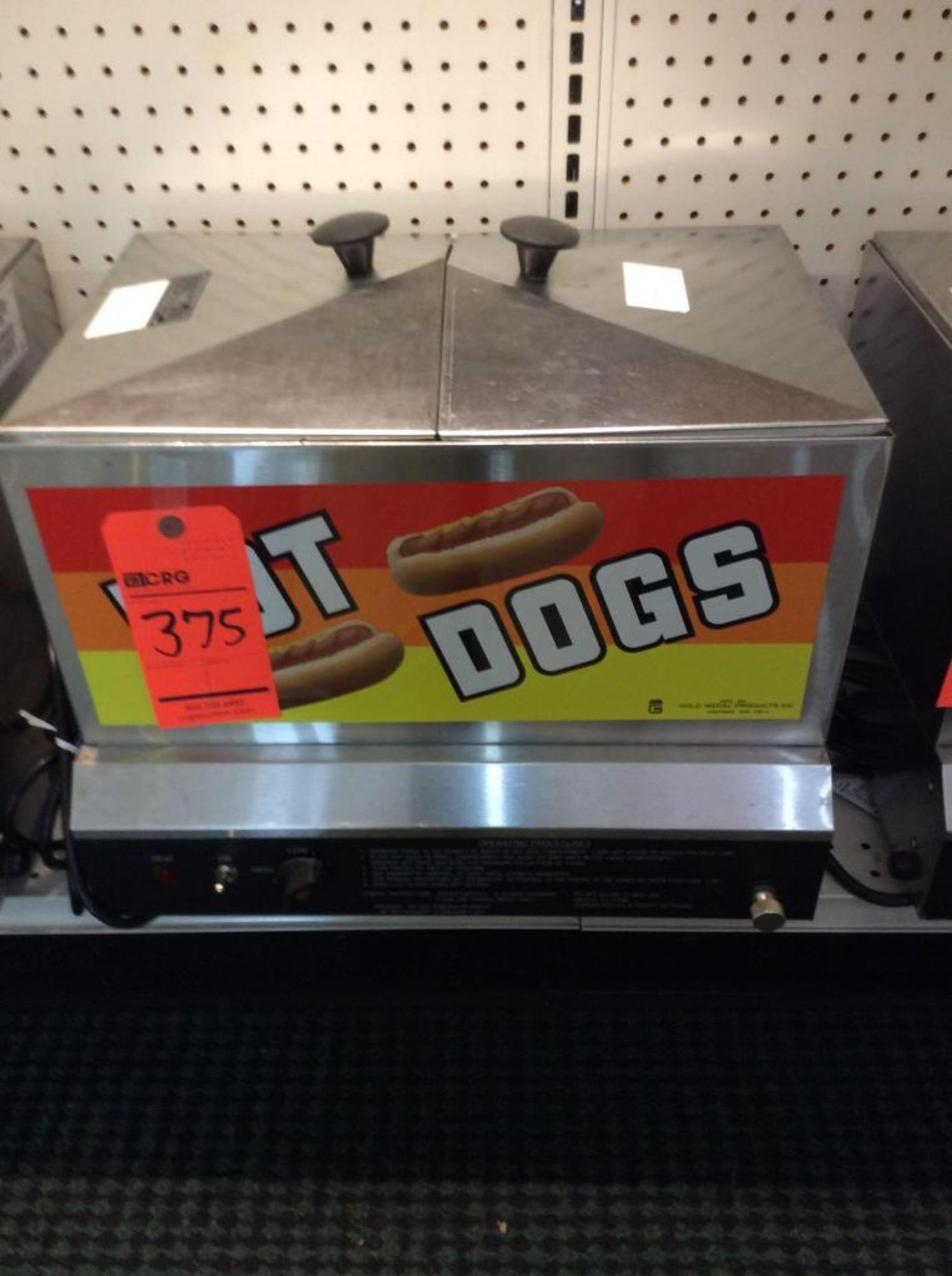 Gold medal hotdog steamer, holds dogs and trays - Image 2 of 3