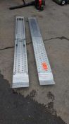 One pair of 10" x 8' aluminum ramps, foldable