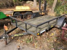Big Tex m/n 30SA trailer, approx. 5' x 10' wood deck, side rails
