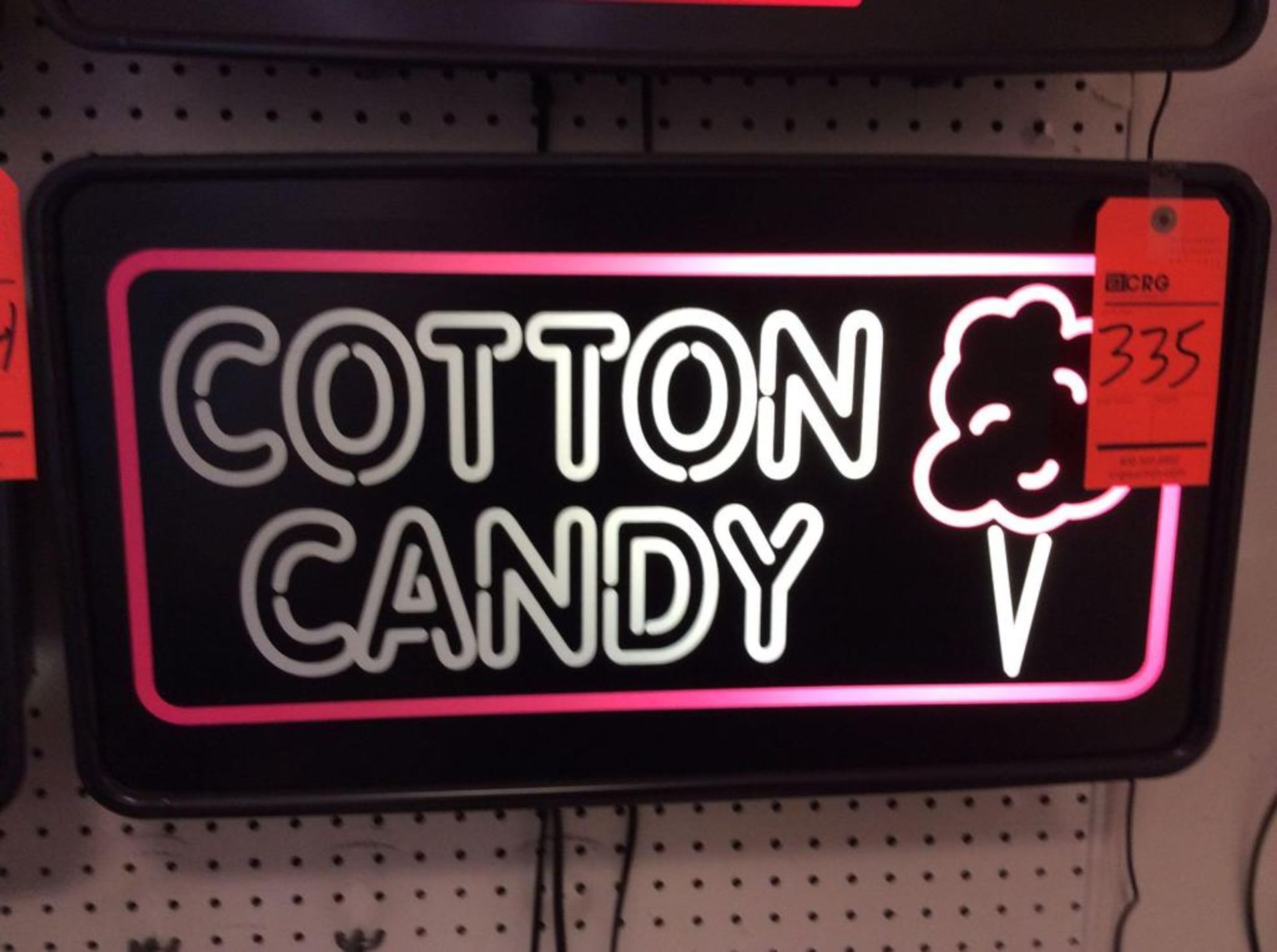 Gold medal cotton candy sign