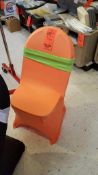 Lot of (150) orange spandex chair covers