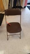 Lot of (75) brown folding chairs