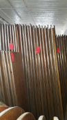 Lot of (10) assorted wood folding leg tables, 96" x 30", in warehouse