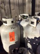 Lot of (3) asst propane tanks (full-partial-empty)