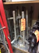 Lot of scaffolding components, includes: (16) casters, (16) levelers, and (210+/-) stacking pins, su