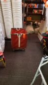 Lot of three portable canvass baskets, 30" x 36" x 28" h, (1) in store and (2) in warehouse