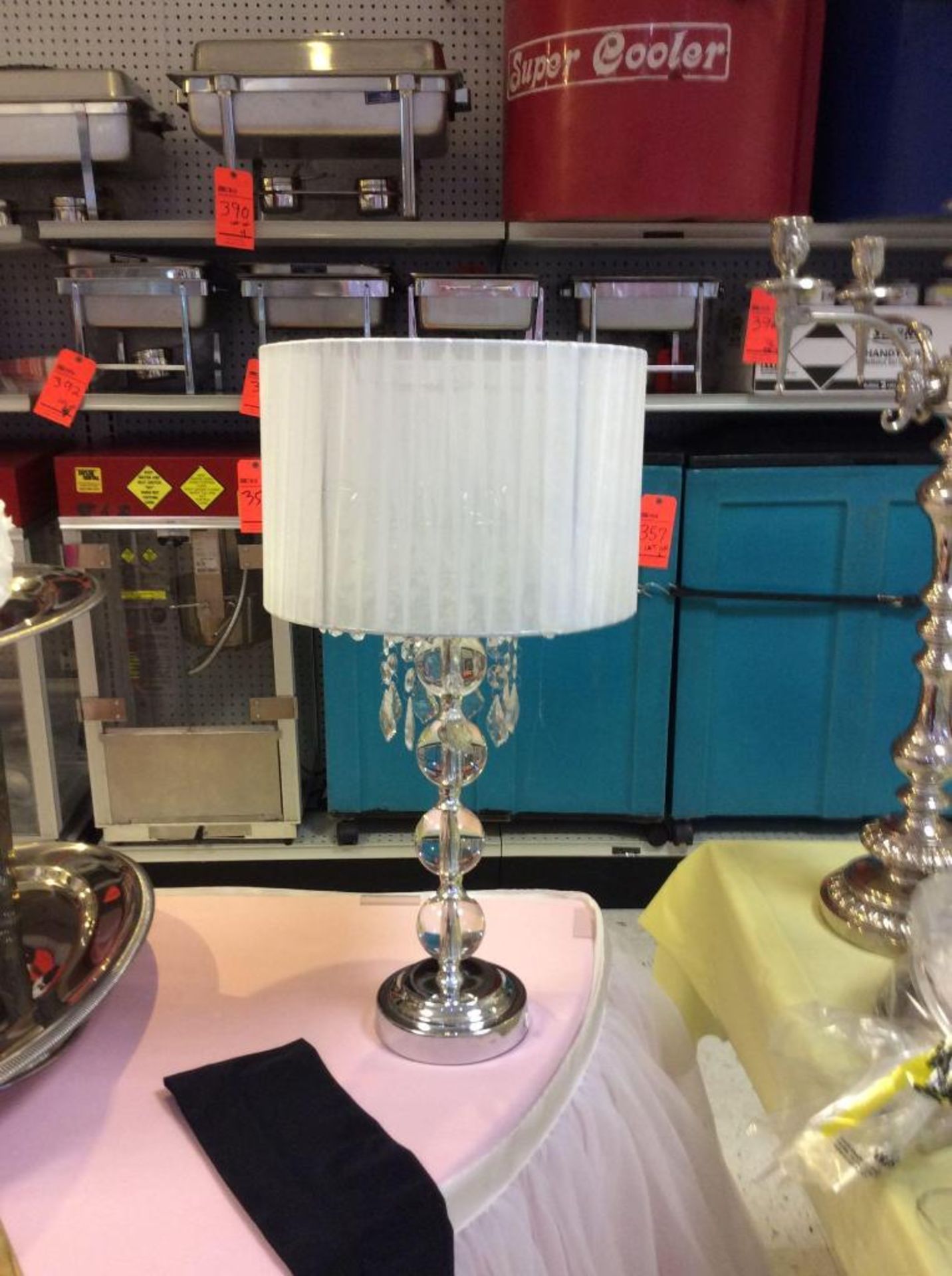 Lot of (8) crystal shaded lamps - Image 2 of 5