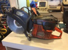 Husqvarna, model K760, gas powered chop saw, 2 cycle, with diamond blade