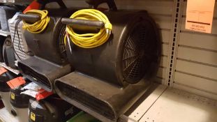 Lot of (2) Tennant, model 614277, electric floor drying fans