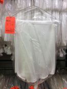 Lot of (42) assorted white table cloths, including (15) 90 " diam, and (27) 82" diam