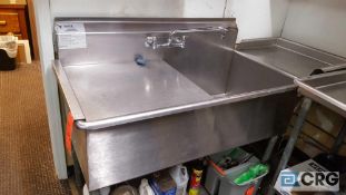 Eagle stainless steel, one compartment sink, with faucet, and drain boards