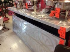 Lot of (2) beautifull silver bar top counters for bar top tables or 8 ft banquet table