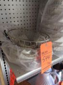 Lot of (35) stainless wire bread baskets