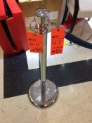 Lot of chrome stanchions, includes (40) bases, (40) stanchion up rights, (20) red, (20) blue ropes