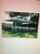 16' x 16' white canopy tent, with poles, stakes, and straps etc.