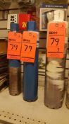 Lot of (3) assorted core drill bits