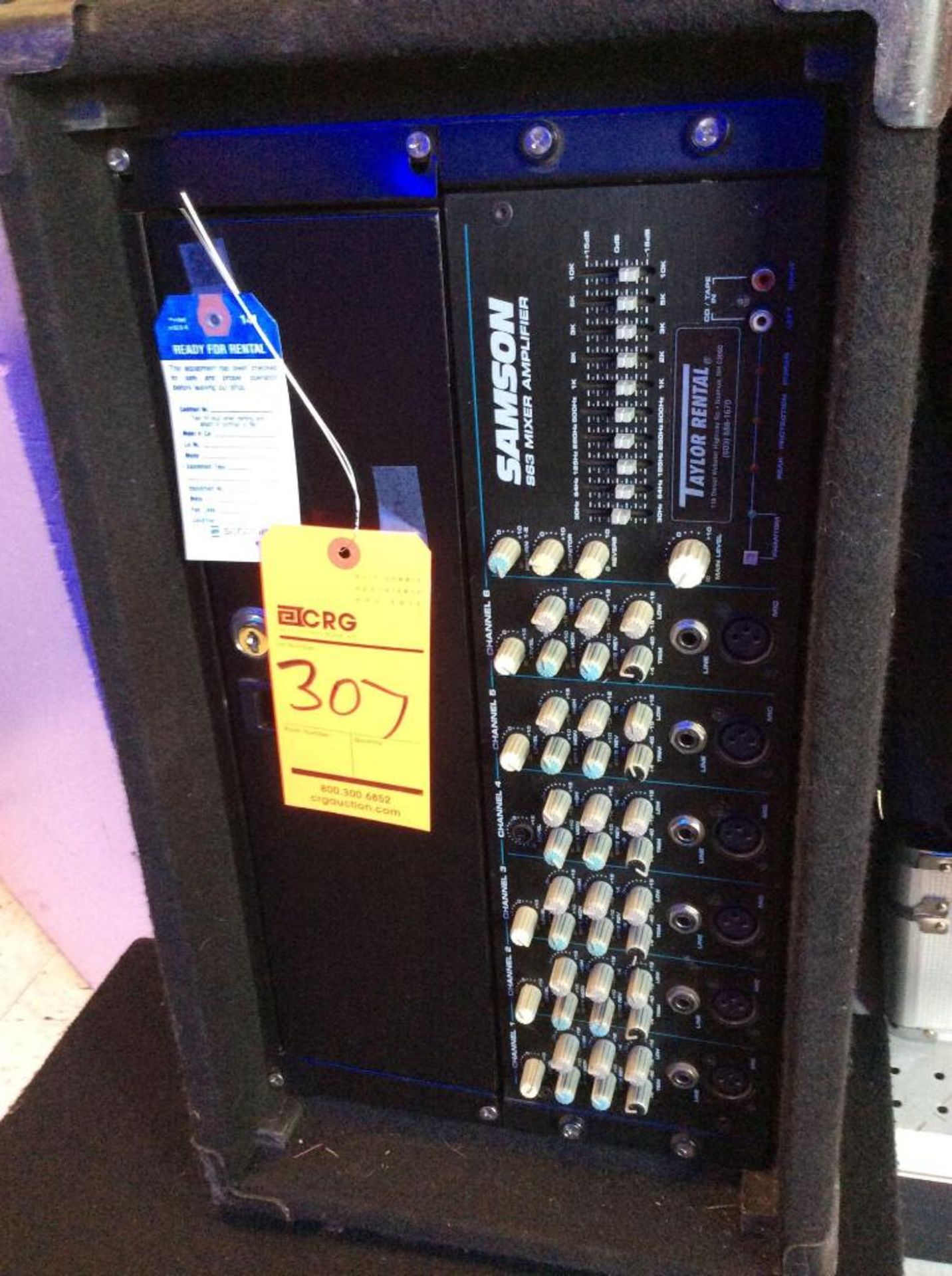 Samson 210 watt s63 mixer amplifier with set of speakers