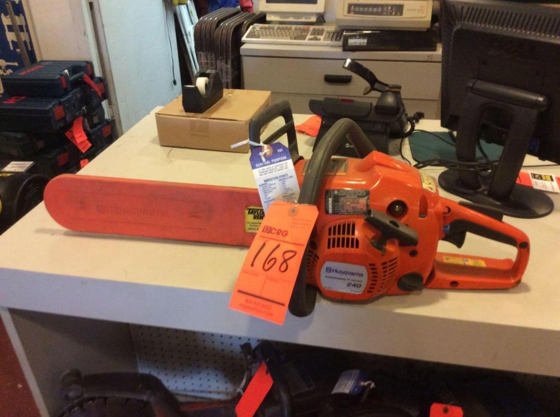 Husqvarna, model 240, 2 cycle chain saw, with 16" bar