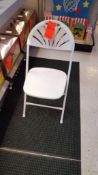 Lot of (75) Millennia, plastic/metal folding chairs, in store