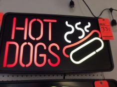 Gold medal hot dog sign