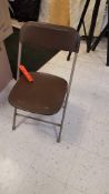 Lot of(75) brown folding chairs