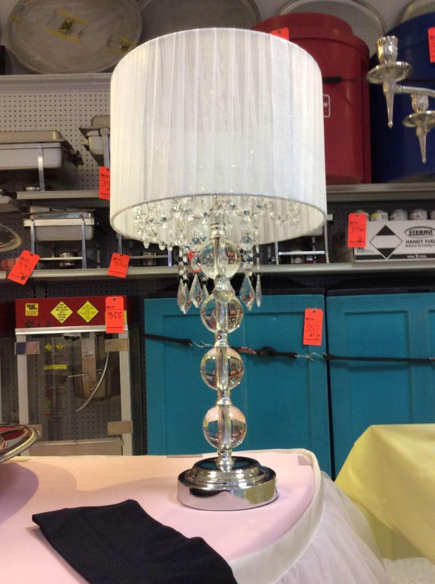Lot of (8) crystal shaded lamps
