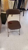 Lot of (75) brown folding chairs