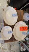 Lot of (76) assorted oval platters, (18) 13", (30) 11", (28) 9" in (3) wire crates. Suject to entire