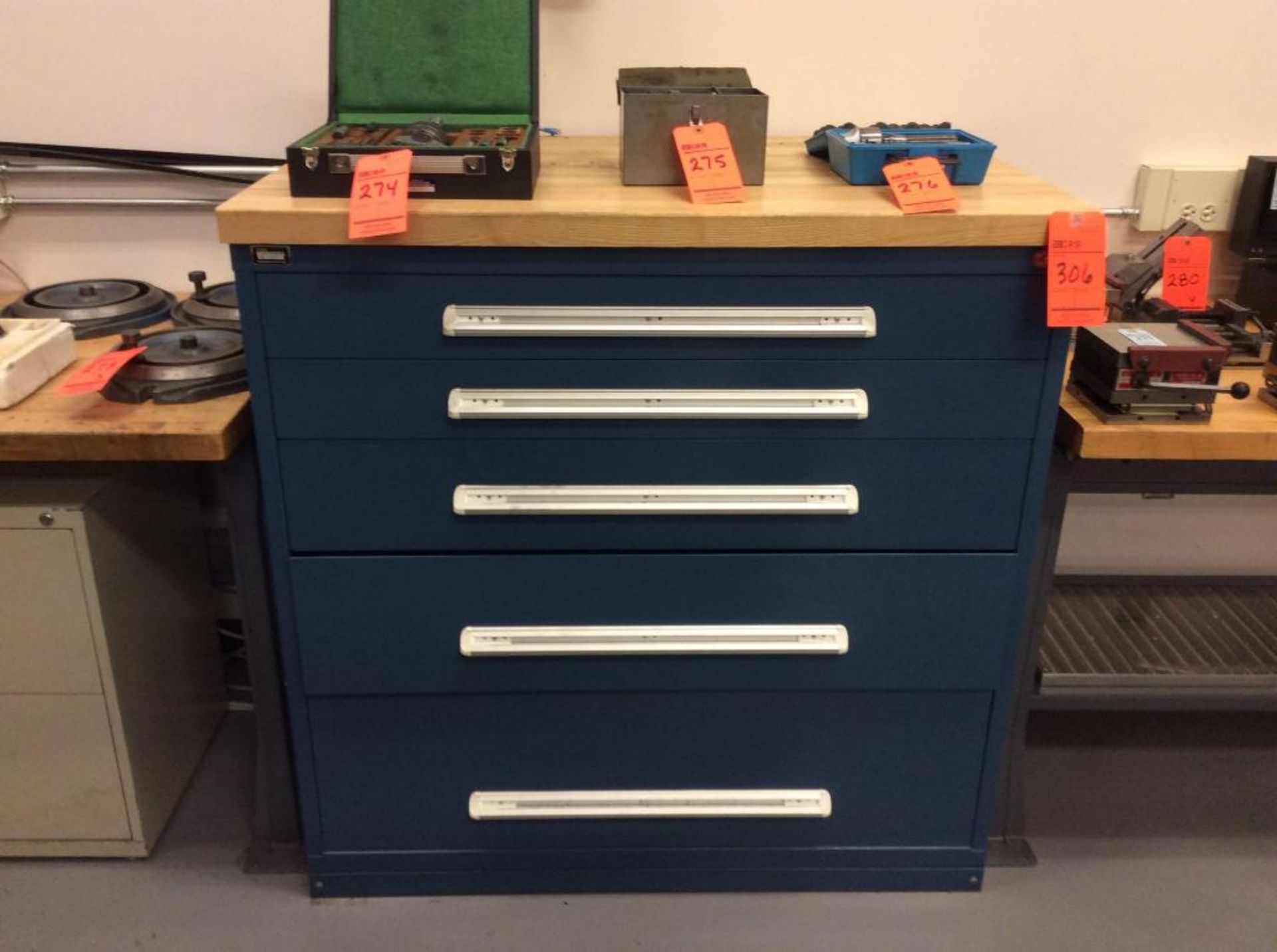 Stanley Vidmar 5-drawer parts storage cabinet