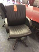 Lot of (14) high back leather executive chairs