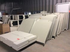 Large quantity of Hayward cubicle walls, cabinets and components (KOP)