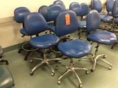 Lot of (8) clean room laboratory chairs