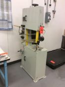 MSC verticle band saw, 16" throat, with blade sharpener and welder attachment, mn 450, 220 volt, 3 p