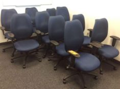 Lot of (10) upholstered executive chairs