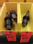 Lot of (3) CAT-40 tool holders with Jacobs chucks