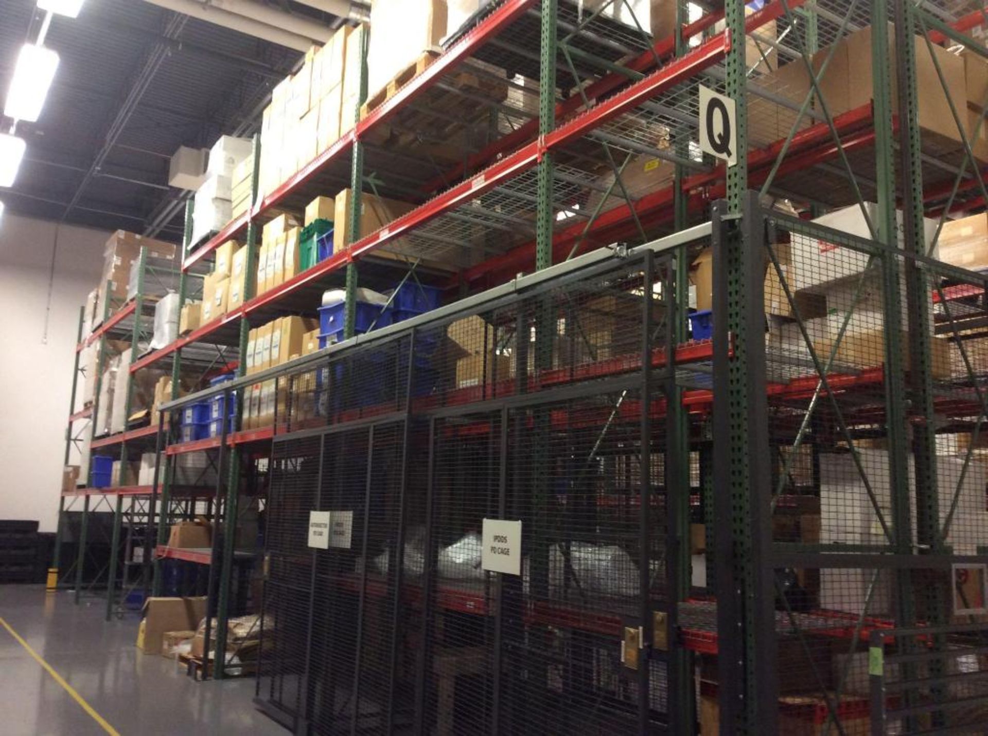 Lot of tear drop style pallet rack consisting of 14 sections including (16) uprights 20' high x 3" x - Image 2 of 4