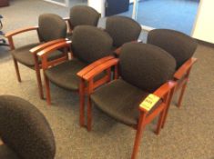 Lot of (6) upholstered and wood arm chairs