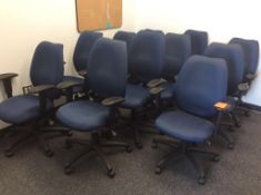 Lot of (11) upholstered executive chairs