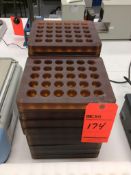 Lot of (19) test tube racks, 30 tube cap