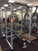 Valor Fitness BD-11 power rack system with flat bench