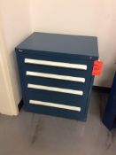 Stanley Vidmar 4-drawer parts storage cabinet