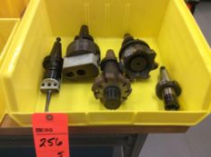 Lot of (5) asst CAT-40 tool holders with asst tooling