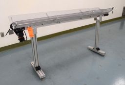 Dorner 2200SE Belt Conveyor, Approximate 5" wide x 78" long. Aluminum frame with drive.