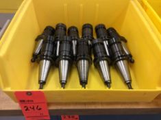 Lot of (11) Command CAT-40 C4C4 ER32 2" shank tool holders