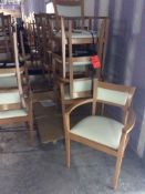 Lot of 46 OFS brand wood/upholstered arm chairs