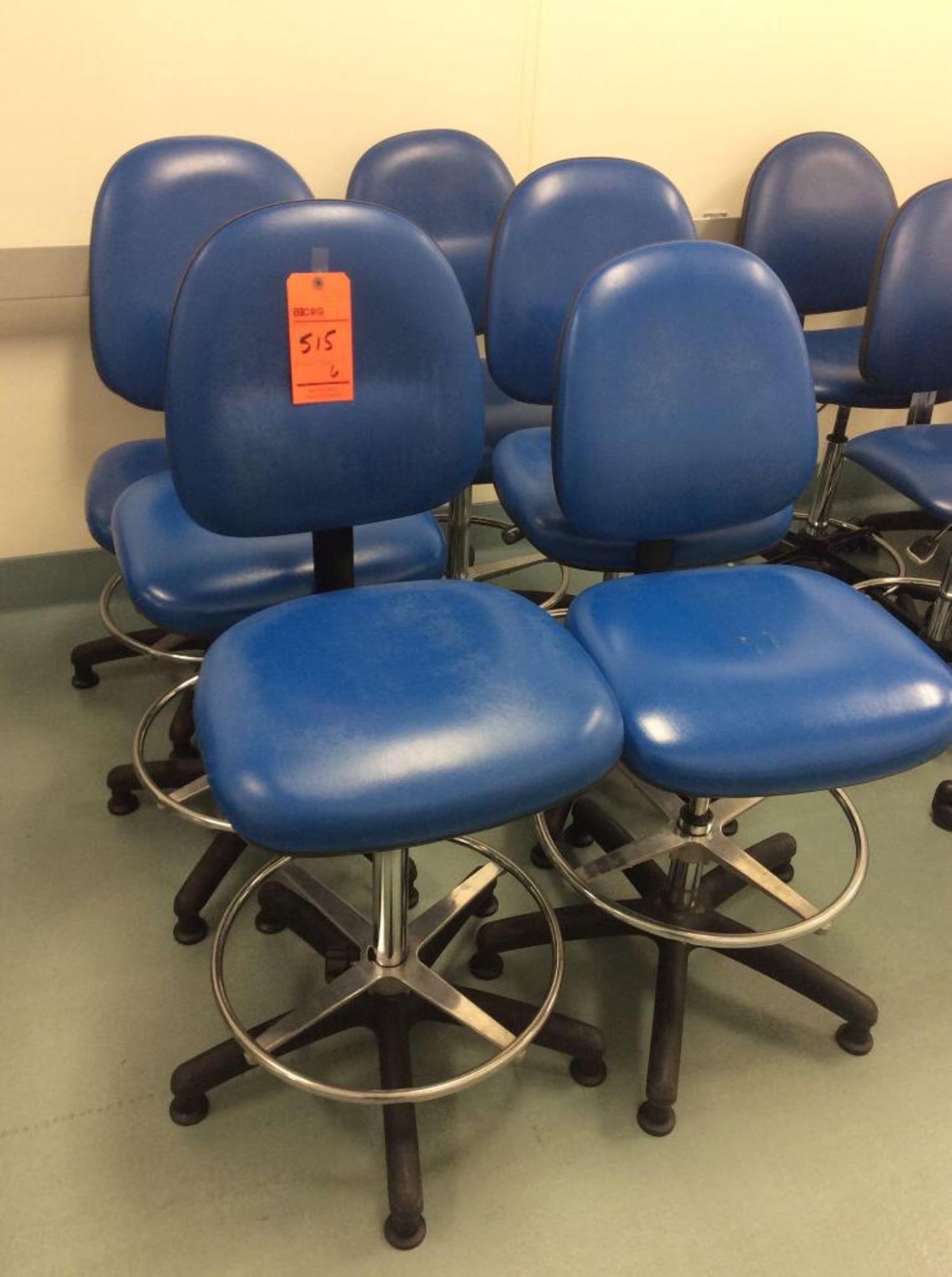 Lot of (6) clean room laboratory chairs