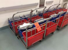 Lot of (4) portable clean room cleaning carts