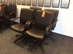 Lot of (4) high back leather executive chairs